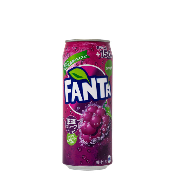 ファンタグレープ缶500ml入数24本1ケース|炭酸ファンタグレープコカ・コーラコカコーラcocacolaこかこーら果汁ブレンドフルーティーおいしさ果汁1%果糖ぶどう糖液糖ぶどう果汁ぶどうエキスカラメルアントシアニン保存料安息香酸NaビタミンB6500