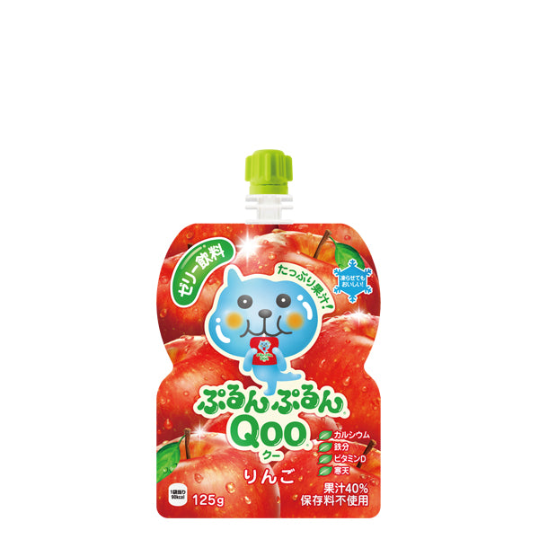 ミニッツメイドぷるんぷるんQooりんご125gパウチ入数6本1ケース|果汁ミニッツメイドぷるんぷるんQooコカ・コーラコカコーラcocacolaこかこーら保存料不使用おいしいパウチタイプカルシウムビタミンD鉄分砂糖寒天ビタミンCピロリン酸鉄ビタミンD