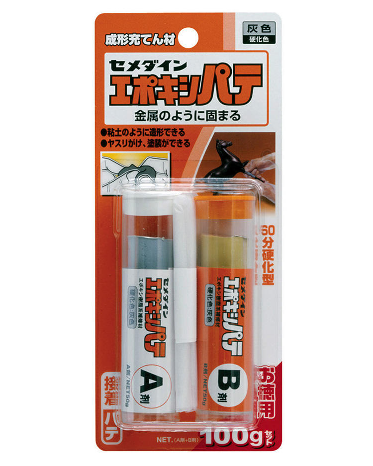 CEMEDINEセメダインエポキシパテ100gパテ石像家具コンクリートブロック欠け補修