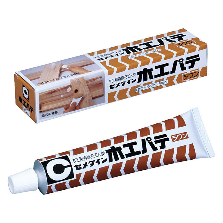 CEMEDINEセメダイン木工パテラワン70g木部補修用パテ釘穴節穴あてキズ柱割れ充てん補修木材下地調整溶剤フローリングウッドデッキキズ補修