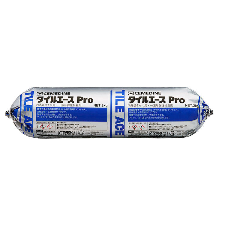 CEMEDINEセメダインタイルエースProグレーMP2kgフィルムパックタイル接着剤内外装タイル用高弾耐水変成シリコーン樹脂系弾性接着剤