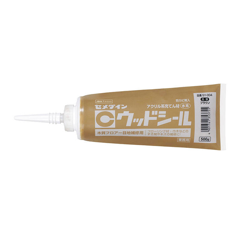 CEMEDINEセメダインウッドシールブラウン500g木質フロアーすき間充てんフローリング材巾木木部アクリル樹脂エマルション系シーリング材フローリング隙間充填