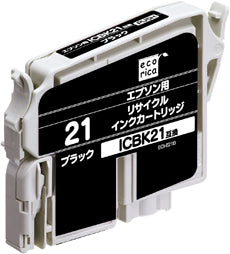 エコリカ!インクカートリッジEPSONエプソン互換製品!エコリカ型番【ECI-E21B】対応純正品【ICBK21】カラー【ブラック】