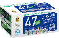 エコリカ!インクカートリッジEPSONエプソン【ECI-E476P/BOX】対応純正品【IC6CL47】カラー【6色パック(B/C/M/Y/LC/LM)】