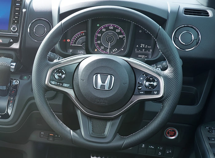 HONDA ホンダ 純正 ステアリングホイール 本革製 08U97-TKR-010 | honda純正 ホンダ純正 JH3 JH4 NWGN N-WGN NWGNカスタム N-WGNカスタム ステアリング ハンドル 本革 レザー 革 カー用品 車用品 内装 パーツ 車 内装パーツ