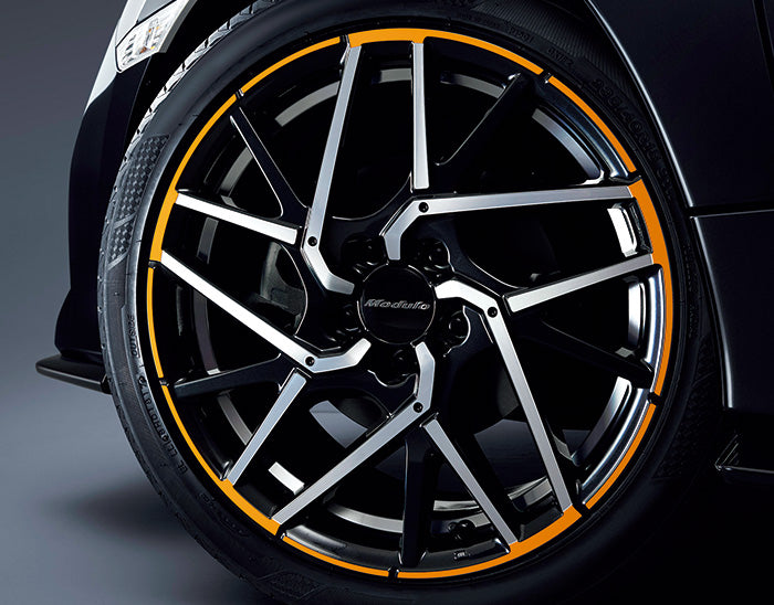 HONDAホンダ純正アルミホイール18インチPCD114.3INSET505穴MS-037切削ガンパウダーブラック+オレンジ塗装08W18-TEA-0001本||18×8J8JPCD114.3mmインセット50mmインセット50ホンダ純正アルミホイール交換車CIVICシビック