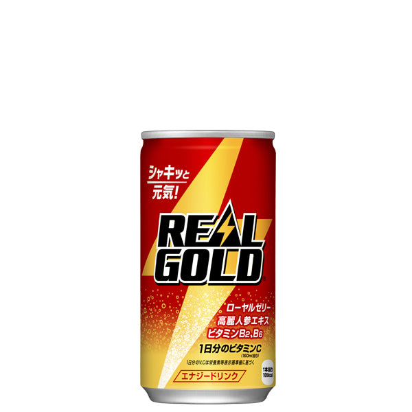 リアルゴールド190ml缶入数30本1ケース|炭酸コカ・コーラコカコーラcocacolaこかこーら美味しさ栄養成分ビタミンCローヤルゼリー果糖ぶどう糖液糖高麗人参エキスクエン酸アスパラギン酸NaナイアシンビタミンB2ビタミンB6ビタミンP190