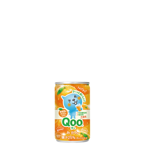 ミニッツメイドQooみかん160g缶入数30本1ケース|果汁コカ・コーラコカコーラcocacolaこかこーら保存料不使用合成着色料不使用国産果実エキス果実健康成分みかんポリフェノール果実オレンジうんしゅうみかん果糖ぶどう糖液糖ビタミンC