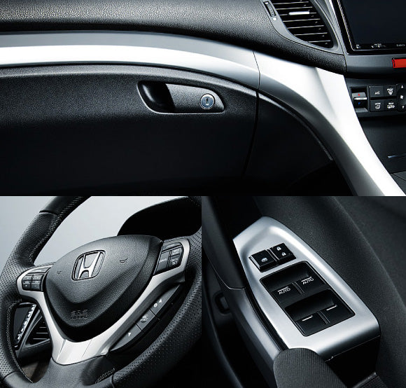 HONDA ホンダ Accord アコード ホンダ純正 インテリアパネル9点セット メタル調（ライトメタル）【 2011.2～次モデル】