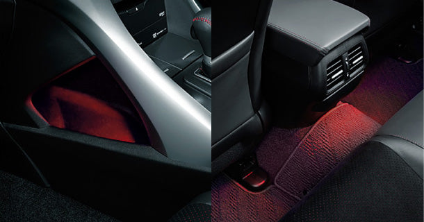 HONDA ホンダ Accord アコード ホンダ純正 コンソール＆リアフットライト/レッド照明【 2011.2～次モデル】 | ライト 車 内装 室内 イルミネーション イルミ 後付け 照明 アクセサリー ポイント消化