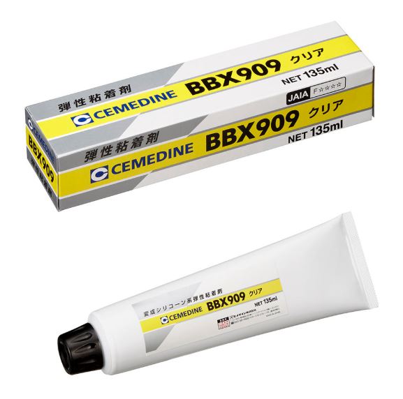 CEMEDINEセメダインBBX909135ml粘着剤変成シリコーン樹脂フィルムシートゴムポリエチレンポリプロピレン固定貼り合わせＰＥＰＰシリコーンゴム難接着材貼りあわせ仮止め貼り直し