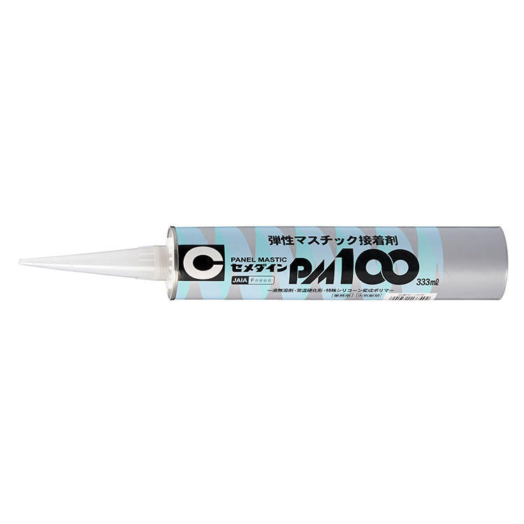 CEMEDINEセメダインPM100333mL1液常温硬化耐衝撃耐はく離高断熱無溶剤一液常温硬化型変成シリコーン樹脂系接着剤大判タイルパネル石こうボード珪酸カルシウム板ALC接着