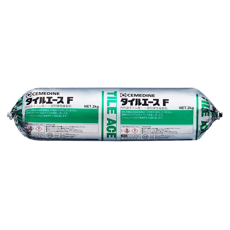 CEMEDINEセメダインタイルエースFホワイトMP2kgフィルムパック内外装タイル用外装浴室弾性接着剤速硬化高弾耐水変成シリコーン樹脂系弾性接着剤大型タイルタイル接着