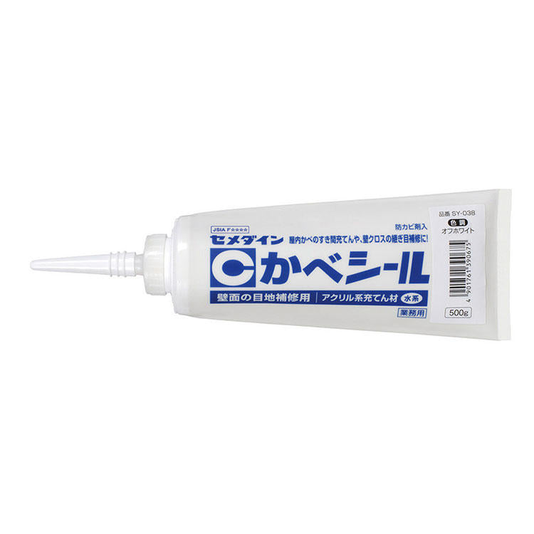 CEMEDINEセメダインかべシールオフホワイト500g壁紙すき間充てん屋内取り合い継ぎ目貼り下地処理シール水性アクリル系アクリル樹脂エマルション系シーリング材