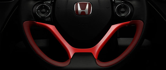 HONDAホンダCIVICtypeRシビックタイプRホンダ純正ステアリングホイールガーニッシュ（フレームレッド）【対応年式2015.10～次モデル】