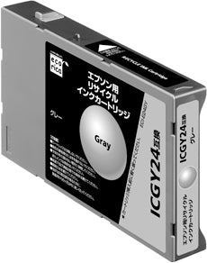 エコリカ!インクカートリッジEPSONエプソン互換製品!エコリカ型番【ECI-E24GY】対応純正品【ICGY24】カラー【グレー】