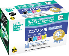 エコリカ!インクカートリッジEPSONエプソン【ECI-E324P/BOX】対応純正品【IC4CL32】カラー【4色パック（B/C/M/Y）】