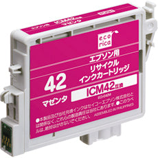 エコリカ!インクカートリッジEPSONエプソン互換製品!エコリカ型番【ECI-E42M】対応純正品【ICM42】カラー【マゼンタ】