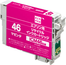 エコリカ!インクカートリッジEPSONエプソン互換製品!エコリカ型番【ECI-E46M】対応純正品【ICM46】カラー【マゼンタ】