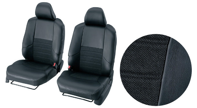 HONDAホンダFITフィットホンダ純正シートカバー革調＋メッシュコンビタイプ／シルバーステッチ（フルタイプ）