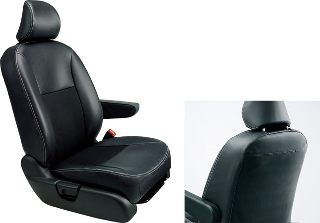 FREEDフリード!ホンダ純正シートカバー・革調タイプ（革調＋メッシュコンビ）（ブラック）（1列目用＋2列目用セット）