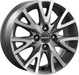FITフィット車(パーツ、アクセサリー)!ホンダ純正15インチアルミホイールMG-008カイザーシルバー・メタリック／切削